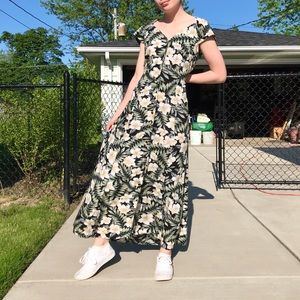 Vintage Floral Maxi Dress